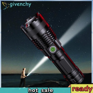 [givenchy1.th] ไฟฉายฉุกเฉิน LED Type C ชาร์จ USB 1200LM ขนาดพกพา สําหรับตกปลากลางแจ้ง