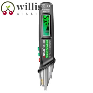 Willis ปากกาทดสอบเสียงอัจฉริยะ 12-1000V ไม่สัมผัส ปากกาเลเซอร์ สีแดง แบบพกพา VC1019 เครื่องตรวจจับแรงดันไฟฟ้า โวลต์ การออกอากาศด้วยเสียง เครื่องมือทดสอบไฟฟ้า