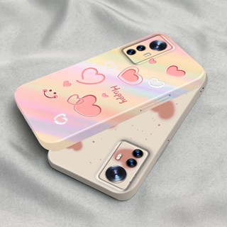 เคสโทรศัพท์มือถือแบบแข็ง ทรงสี่เหลี่ยม ลายหน้ายิ้ม สวยงาม สําหรับ Xiaomi 12 X Pro S Mi 10 Pro 11 9 Redmi Note 11T Plus POCO F4 X4 GT X3 NFC