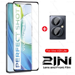 2in1 Curved Glass For Vivo V29 Lite 5G Tempered Glass VivoV29 Light Vavo V29e V 29 E V29Lite 6.78 Camera Screen Protector Film