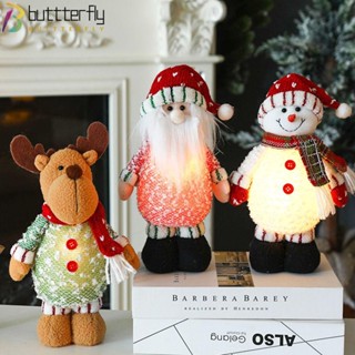 Buttterfly ตุ๊กตาคริสต์มาส พร้อมไฟ Led สําหรับตกแต่งปาร์ตี้คริสต์มาส