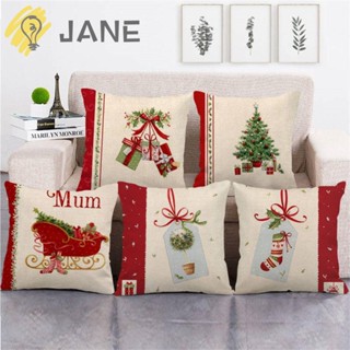 Jane ปลอกหมอน ลายซานตาคลอส คริสต์มาส ขนาด 45 ซม. X 45 ซม. สําหรับตกแต่งปาร์ตี้ วันหยุด