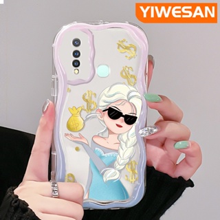 สําหรับ VIVO Y19 Y5s เคสการ์ตูนน่ารัก เอลซ่า ดีไซน์ใหม่ กันกระแทก ขอบคลื่น เคสโทรศัพท์ เนื้อครีม ซิลิโคนใส เคสนิ่ม