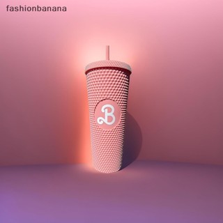 [fashionbanana] ใหม่ แก้วกาแฟพลาสติก พร้อมฝาปิด ความจุขนาดใหญ่ ใช้ซ้ําได้