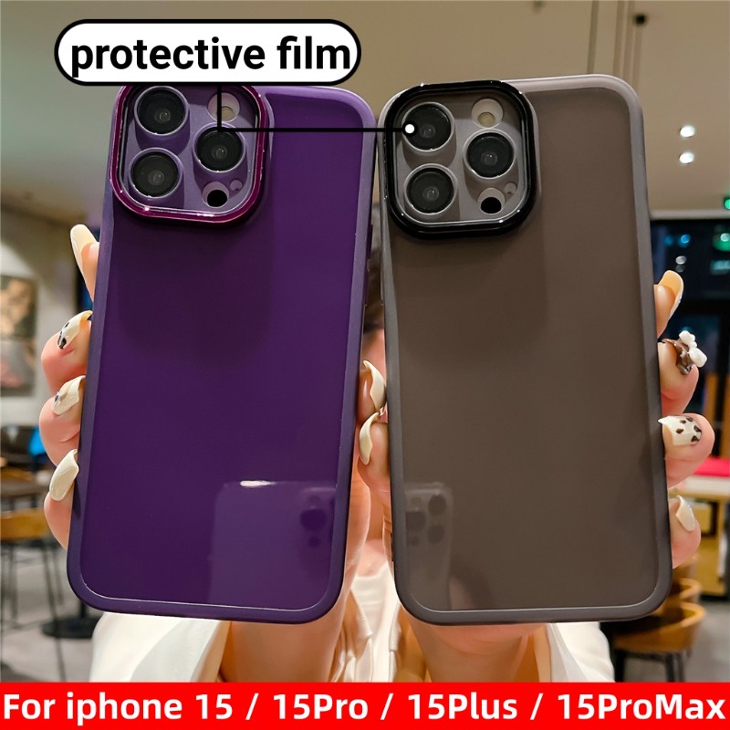 เคสโทรศัพท์มือถือแบบนิ่ม กันกระแทก กันรอยเลนส์กล้อง แฟชั่น สําหรับ IPhone 15 14 Pro Max 15 14 Plus I
