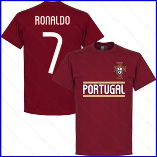 เสื้อยืดคอกลม แขนสั้น ลายทีมชาติโปรตุเกส GP1 World Cup Ronaldo No.7 พลัสไซซ์ PG1