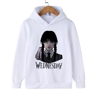 เสื้อกันหนาวลําลอง มีฮู้ด ลายการ์ตูน Wednesday Addams I Hate People สําหรับเด็กผู้ชาย ผู้หญิง