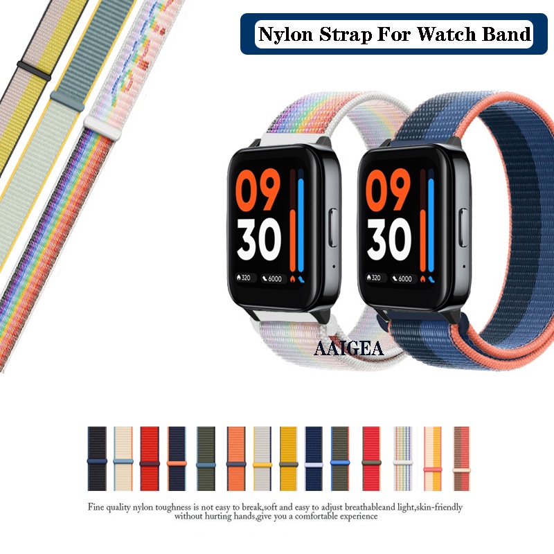 สายนาฬิกาข้อมือไนล่อน 22 มม. แบบเปลี่ยน สําหรับ Realme Watch 2 3 Pro S Amazfit Bip 5