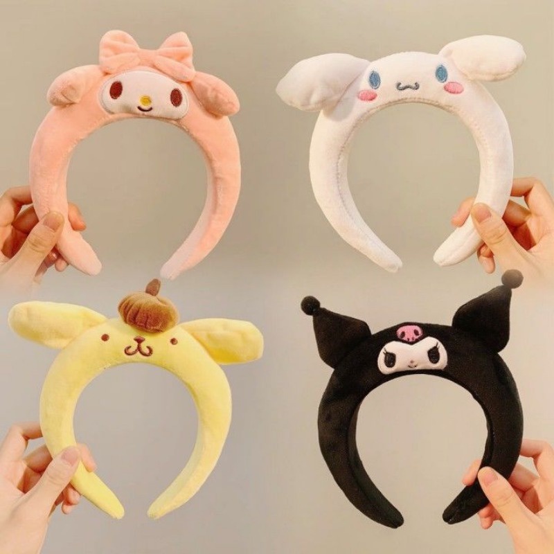 ที่คาดศีรษะ แบบนิ่ม ลาย Sanrio Kuromi Melody น่ารัก เหมาะกับของขวัญวันเกิด สําหรับเธอ