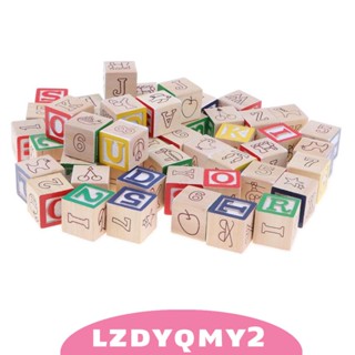 [Lzdyqmy2] บล็อกตัวต่อไม้ ABC สําหรับเล่นเกม | ชุดบล็อกตัวเลข 50 ชิ้น | Montessori ของเล่นเพื่อการศึกษา สําหรับเด็ก