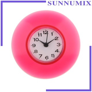 [Sunnimix] นาฬิกาอาบน้ํา ขนาดเล็ก กันน้ํา พร้อมถ้วยดูด สีขาว สําหรับห้องครัว ห้องน้ํา