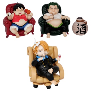 Yb2 โมเดลฟิกเกอร์ One Piece Fat Luffy Sanji Zoro ของเล่น ของสะสม สําหรับเด็ก ตกแต่งบ้าน BY2