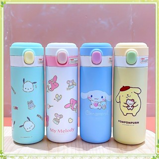 ✨✨youngtime สแตนเลส Sanrio ขวดเก็บความร้อน แก้วเก็บความร้อน น่ารัก My Melody Cinnamoroll Pochacco ถ้วยสูญญากาศ ถ้วยน้ำพกพาสำหรับนักเรียน 390ml youngtime✨✨