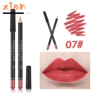 Xianen ดินสอเขียนขอบปาก ลิปสติก เนื้อแมตต์ 12 สี เครื่องสําอางความงาม ติดทนนาน กันน้ํา ลิปไลเนอร์ คอนทัวร์ ดินสอ เซตผู้หญิง