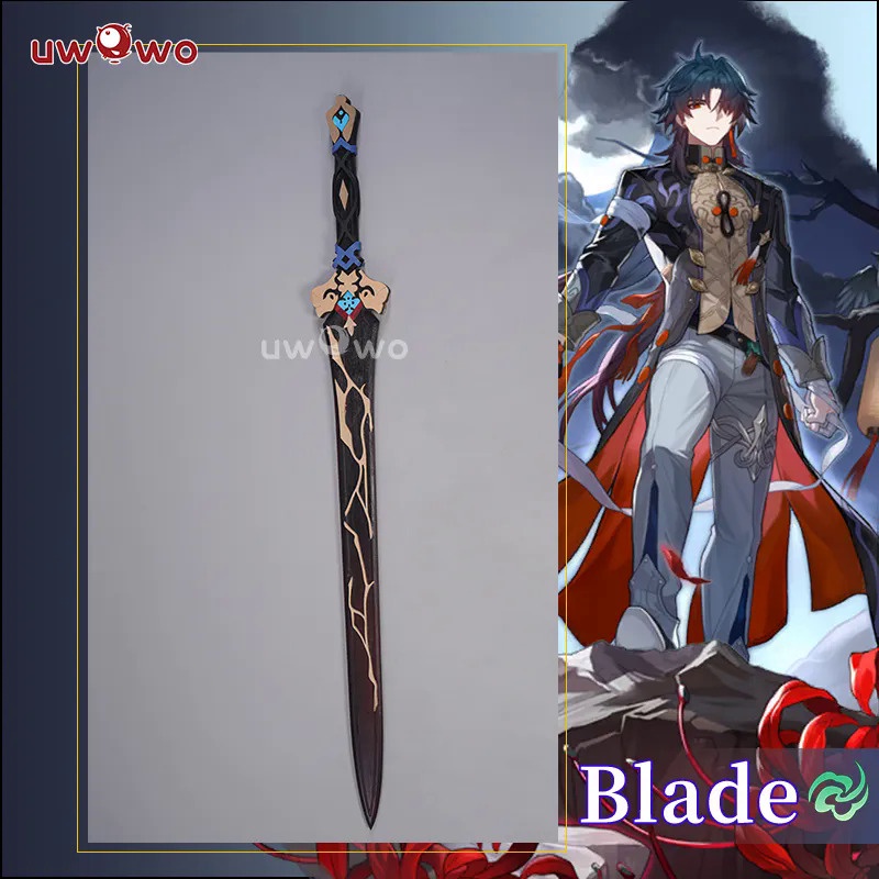 UWOWO Blade Cosplay Weapon Sword Prop Wooden Honkai Star Rail Cosplay Blade Props Vulcann Sword Weap