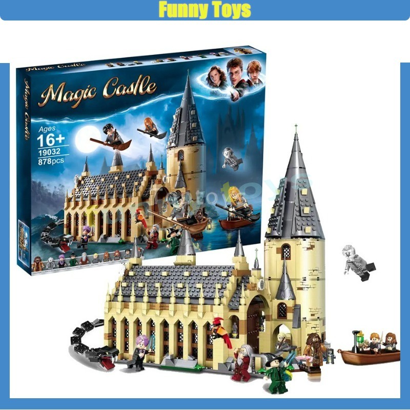 75954 บล็อกอาคารห้องโถงใหญ่ฮอกวอตส์ ของขวัญของเล่นผจญภัยมหัศจรรย์สำหรับเด็กชายและเด็กหญิง