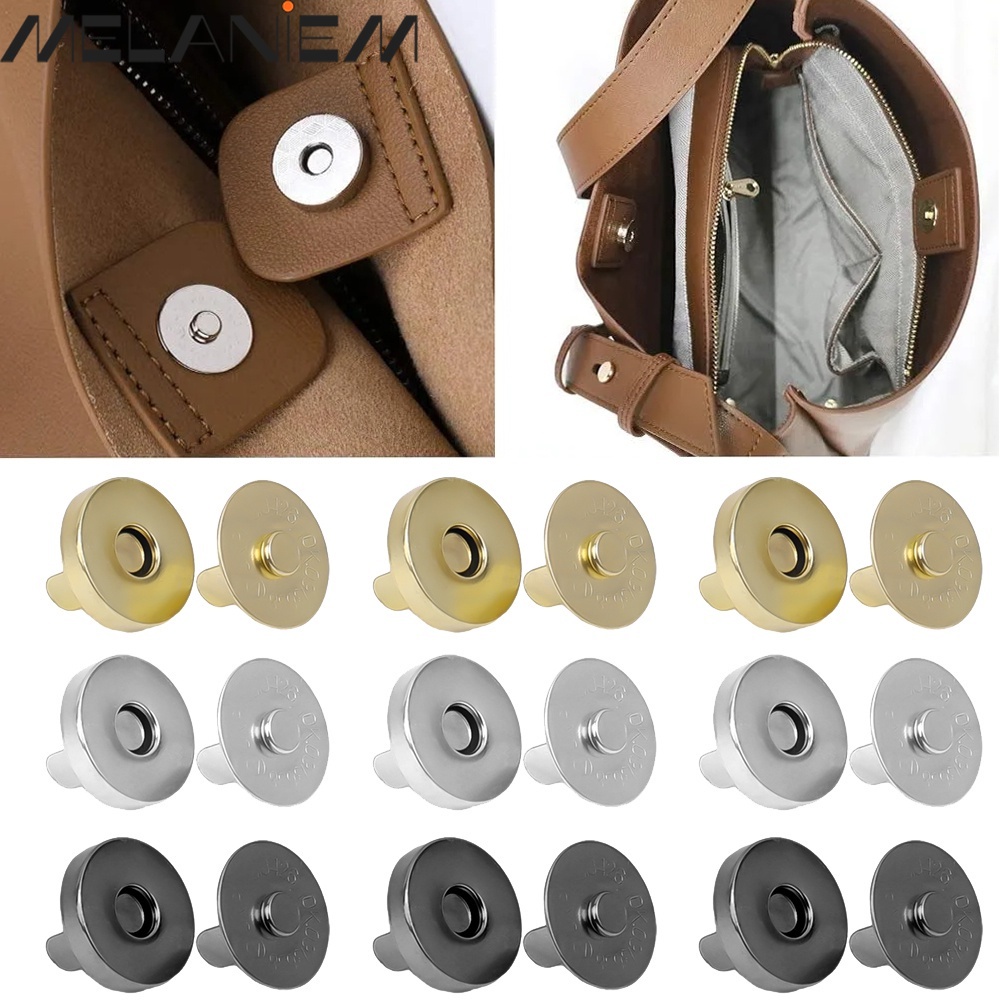 กระดุมแม่เหล็ก 14 มม. 18 มม. อุปกรณ์เสริม สําหรับเย็บกระเป๋าถือ กระเป๋าสตางค์ DIY 1 ชุด