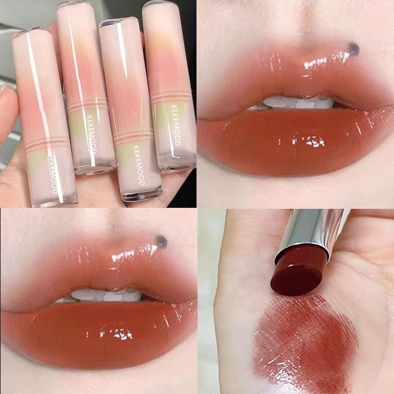 L-24🌟KEKEMOOD ลิปสติก ลิปกลอส เพิ่มความชุ่มชื้น เคลือบริมฝีปาก เนื้อนุ่มไม่ติดถ้วย กันน้ำ กันเหงื่อ ติดทนนาน - รูปที่ 3