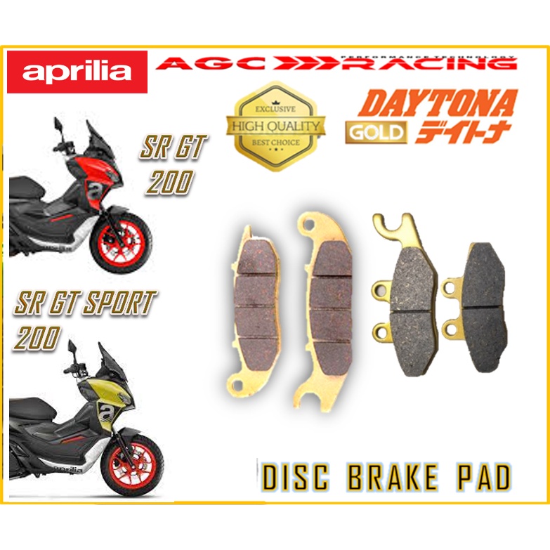 Aprilia แผ่นดิสก์เบรก SR GT 200 SR GT SPORT 200 สีทอง คุณภาพสูง