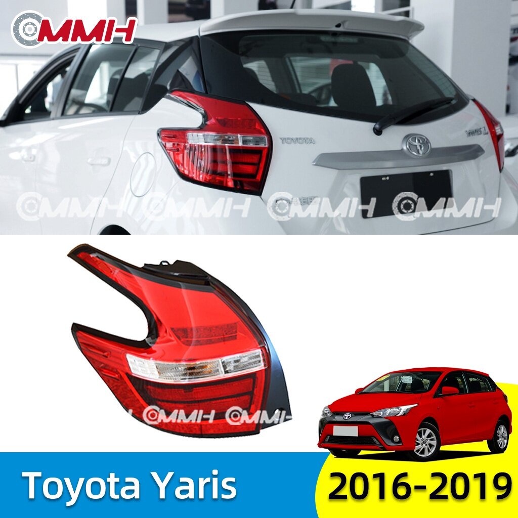 ไฟท้าย ไฟเบรก LED สําหรับ Toyota Yaris (2016-2019)  ไฟท้าย เสื้อ​ไฟท้าย ไฟท้าย​แต่ง ไฟท้ายไฟเบรค​ ไฟเลี้ยว Taillamp Taillight ไฟท้าย​ พร้อมทับทิม ไฟท้ายกันชนหลังสําหรับ​ ทับทิมในฝาท้ายไฟท้าย