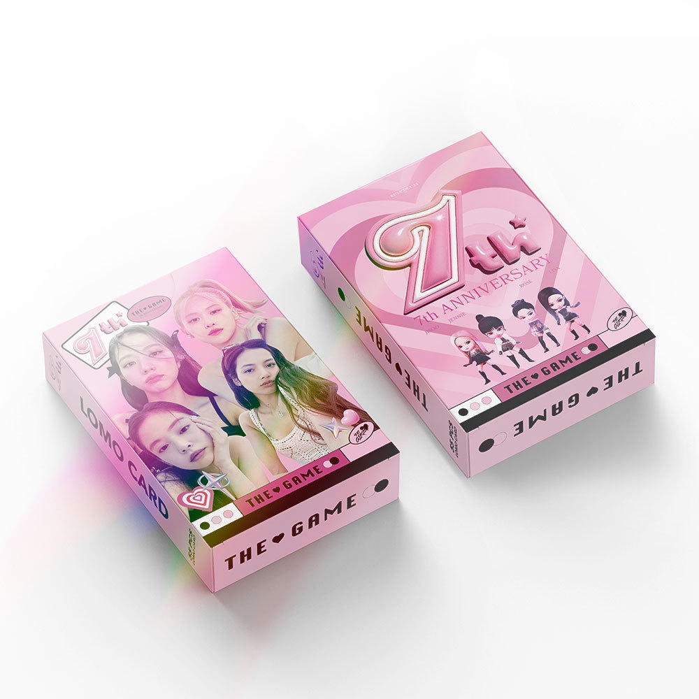 โปสการ์ดโฮโลแกรมเลเซอร์ BP 7th Anniversary Album THE GIRLS World Tour BPTG Photocards JENNIE JISOO LISA ROSE ราคาถูก 55 ชิ้น
