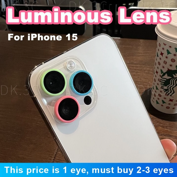 ฟิล์มกระจกนิรภัยกันรอยเลนส์กล้องเซรามิค เรืองแสง สําหรับ iPhone 11 12 13 14 15 16 17 Pro Max 16e Air 14 15 16 Plus 13 12 mini