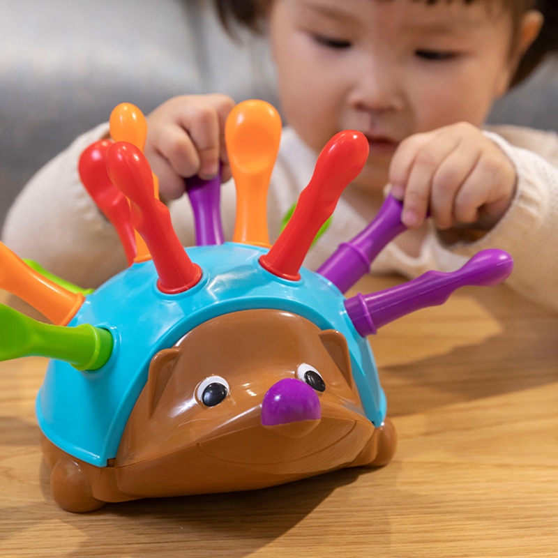 เม่น Montessori ของเล่นฝึกความเข้มข้นของเด็ก มอเตอร์ละเอียด และของเล่นเพื่อการศึกษาในช่วงต้น