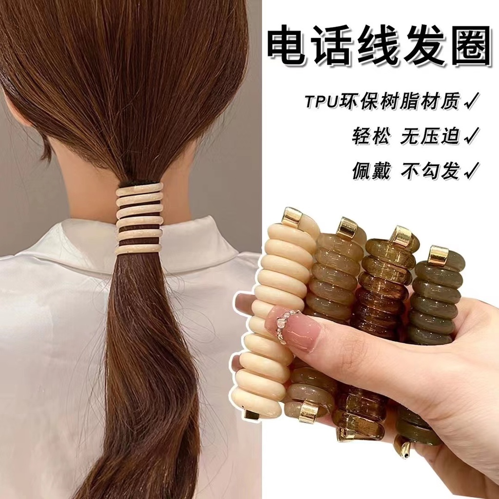 ยางรัดผมหางม้า แบบยืดหยุ่นสูง ที่ทนทาน แฟชั่นสําหรับผู้หญิง