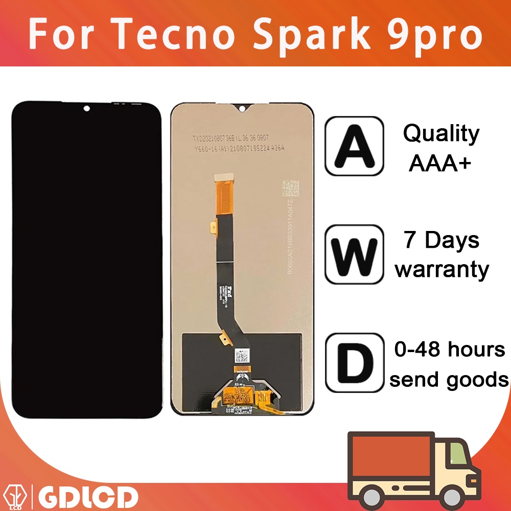 อะไหล่หน้าจอสัมผัส LCD แบบเปลี่ยน สําหรับ Tecno Spark 9 9pro LCD 9T KG5P KH7 KH7N KH6