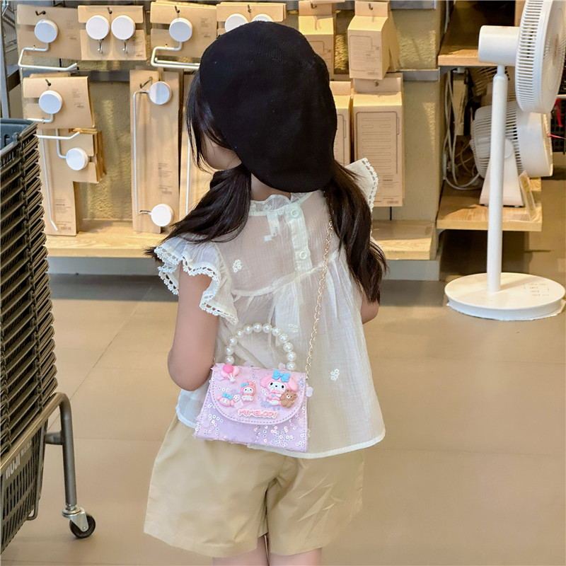 กระเป๋าสะพายไหล่ กระเป๋าถือ ลายเจ้าหญิงเอลซ่า แฟชั่นทันสมัย สําหรับเด็กผู้หญิง - รูปที่ 3