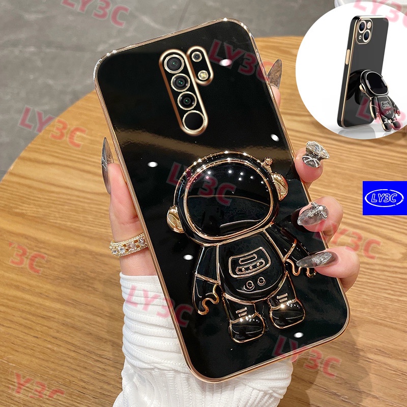 เคสซิลิโคน ลายนักบินอวกาศ พร้อมขาตั้ง สําหรับ Xiaomi Redmi 9C 9A 9i 9 8A 8 Note 8 10 Pro 4G 11 Lite 11Lite
