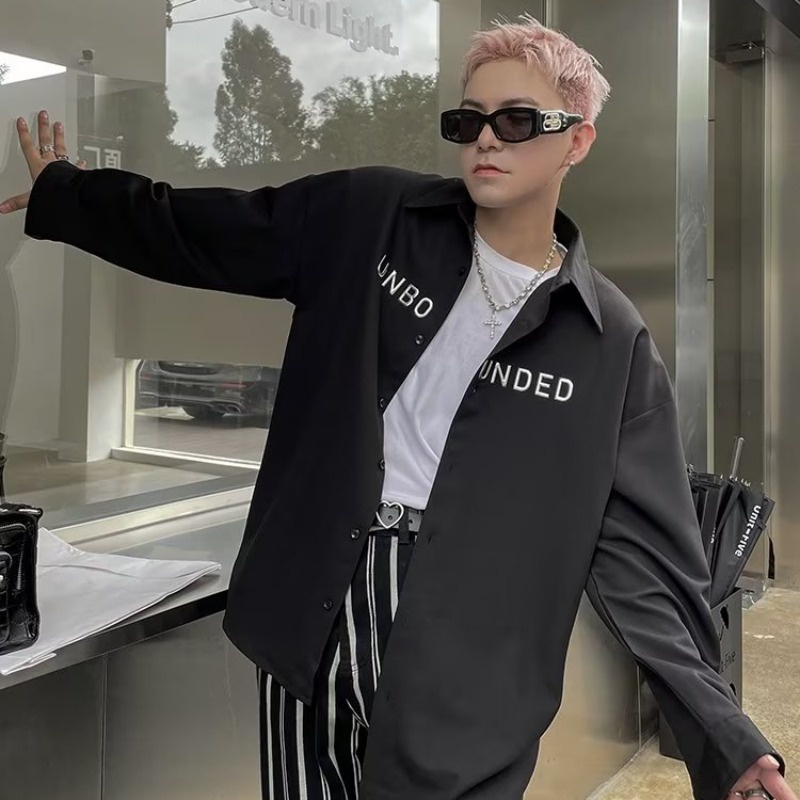 เสื้อเชิ้ตลําลอง ระดับไฮเอนด์ สีขาว สําหรับผู้ชาย