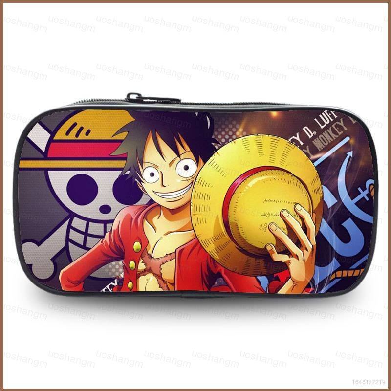 Cg1 กระเป๋าดินสอ ลายวันพีช Monkey D. กระเป๋าเครื่องเขียน กระเป๋านักเรียน ลายการ์ตูนลูฟี่ จุของได้เยอะ สําหรับเด็กผู้ชาย GC1