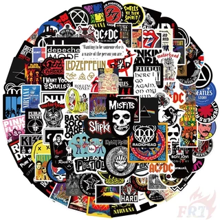 100Pcs/Set ❉ Mixed Rock Band . Rock'n'Roll Art Series 02 Stickers ❉ Waterproof DIY Fashion Decals Doodle Stickers