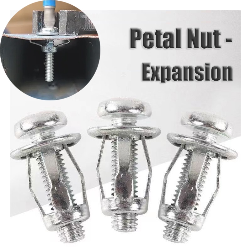 M4 M5 M6 M8 Petal Rivets Nut Expansion Clamp รูปร ่ างกลีบโลหะ Rivet Nut Bolt Hollow Wall แผ ่ น Fixing Nuts Pop สกรู