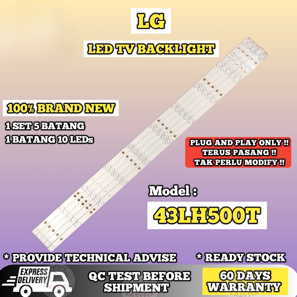 43LH500T LG 43 INCH LED TV BACKLIGHT ( LAMPU TV ) 43LH500 43" LG LED BACKLIGHT