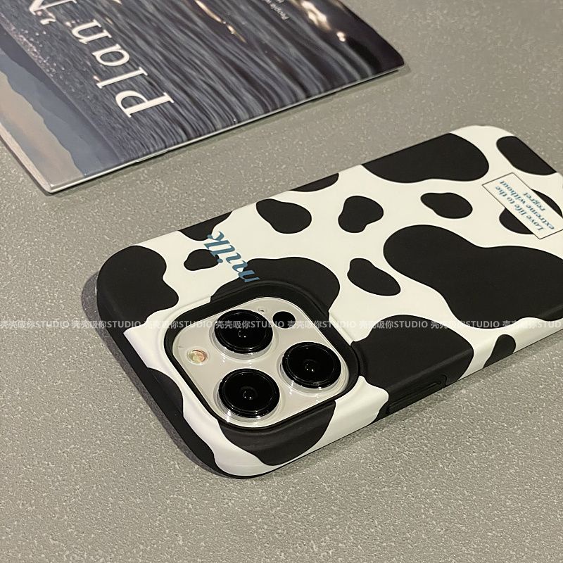เคสโทรศัพท์มือถือ ลายวัว สองชั้น สําหรับ iPhone15 14 13 11 12Promax 11Promax 12Pro 14plus 15Promax AF3P