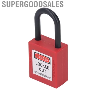 Supergoodsales 38 มม. Lockout Tagout Lock ไนลอนป้องกันฝุ่นพลังงานกุญแจแยกความปลอดภัยพร้อมกุญแจ 2 ดอก