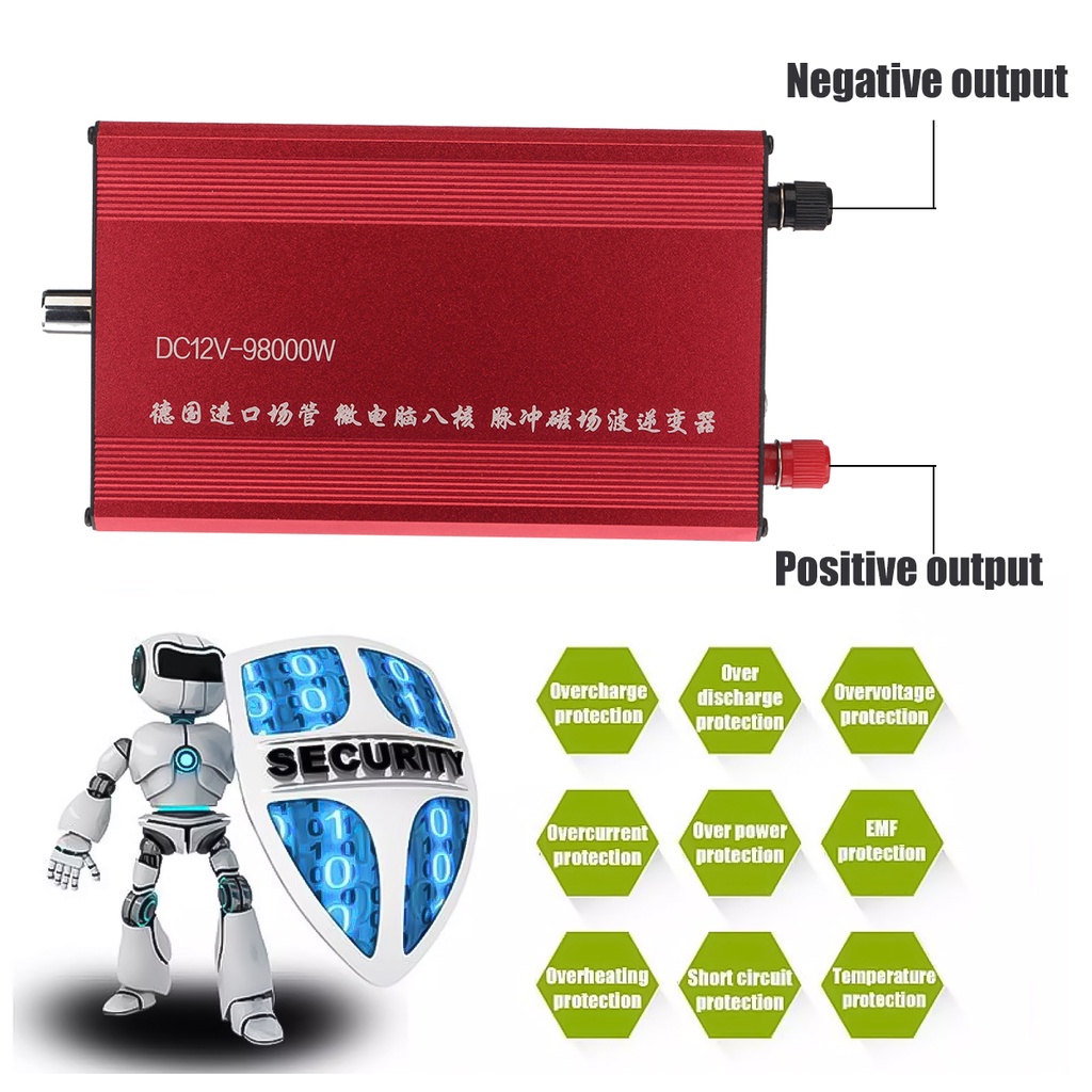 อัลตราโซนิกอินเวอร์เตอร์ 98000W DC 12V สีน้ำเงินเครื่องตกปลาไฟฟ้าอัลตราโซนิกอินเวอร์เตอร์เครื่องตกปลาฟิชเชอร์พลังงานสูง