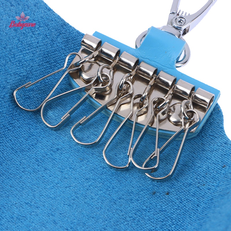 Byce> 1 ชิ้น แบบพกพา หนัง PU เจ้าของบ้าน ที่ใส่กุญแจรถ กระเป๋าเคส Unisex กระเป๋าสตางค์ ปก สีพื้น เรียบง่าย กระเป๋าจัดเก็บ ใหม่