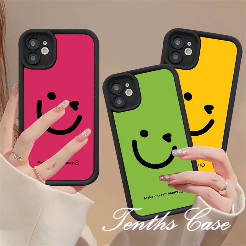 เคสโทรศัพท์มือถือแบบนิ่ม กันกระแทก ลายหน้ายิ้ม แฟชั่น สําหรับ Samsung A72 A55 A35 A15 A25 A05 A05s A54 A14 A34 A04E A24 A23 A13 A03 A52s A03s A02s A12 A22 A51 A32 A50 A30s A50s