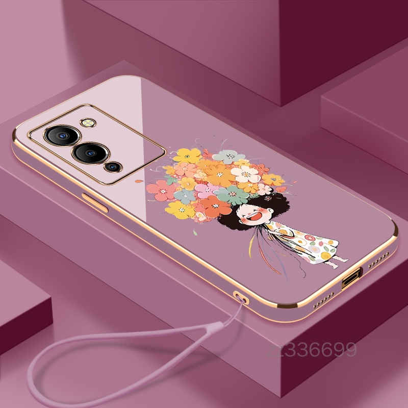 เคส VIVO V29E 5G VIVO V29 5G VIVO V29 pro ใหม่ เคสโทรศัพท์ซิลิโคน ลายดอกไม้ สําหรับ VIVO Y78 VIVO Y7