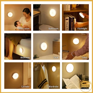โคมไฟหัวเตียง LED 0.6w ชาร์จ โคมไฟ ยึดผนังด้วยแม่เหล็ก LED Button night light