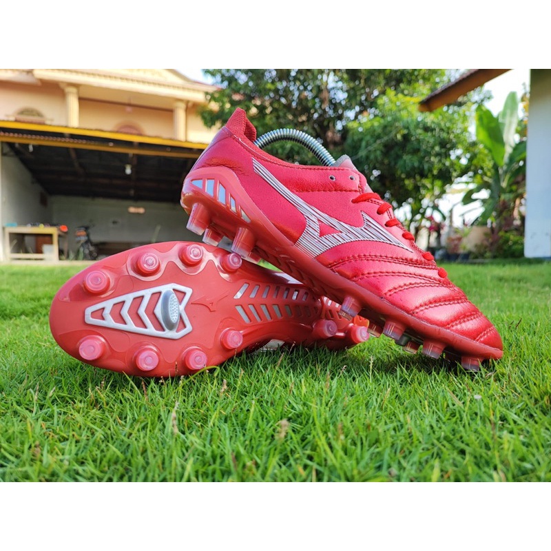รองเท้าฟุตบอล Mizuno Morelia III 3 Pro FG - High Risk Red White กีฬา