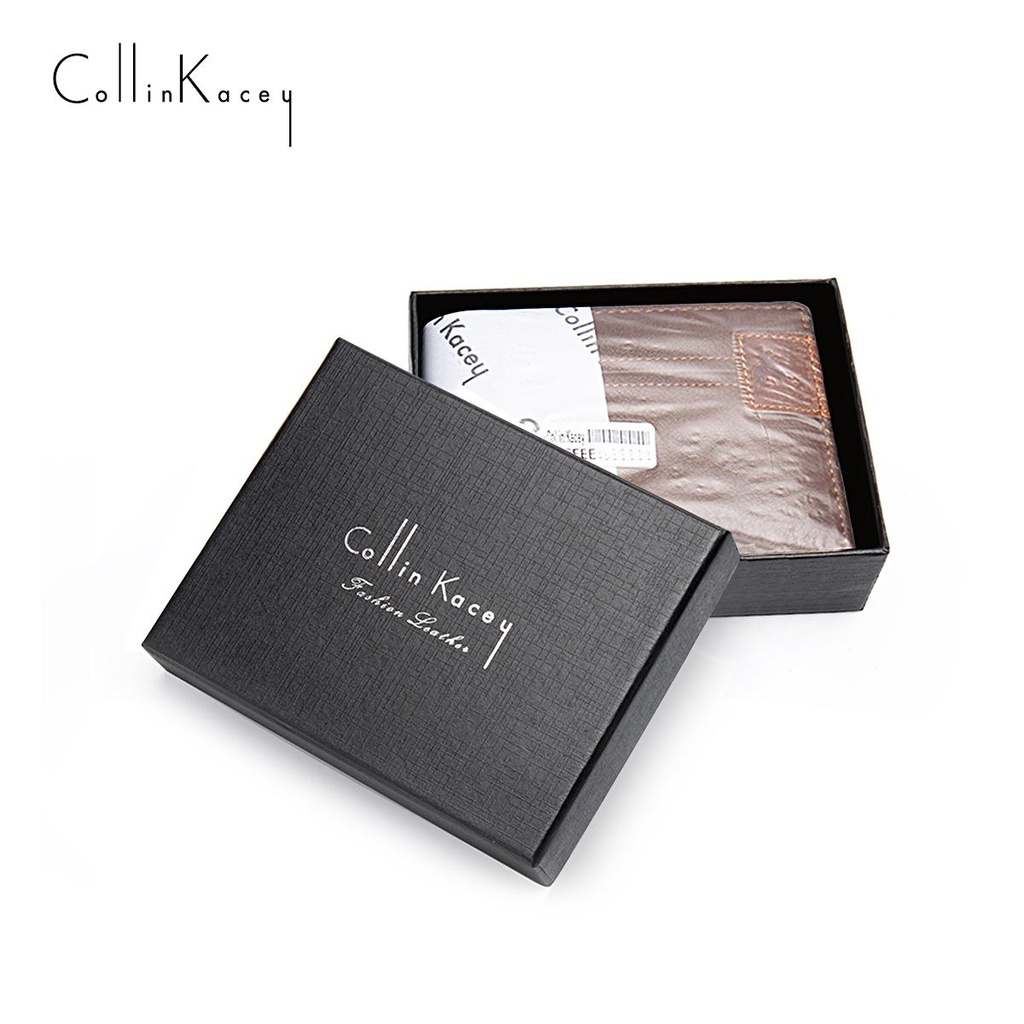 (แจกโค้ด30%กรอก INC479GW ช่องโค้ดช้อปปี้)CollinKacey A17 กระเป๋าสตางค์ผู้ชายหนังแท้ใบสั้น ซื้อกระเป๋าสตางค์แถมฟรีเข็มขัด