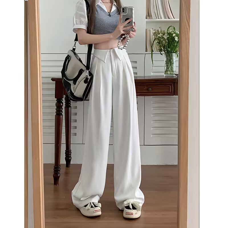 S-4XL แฟชั่นเกาหลี  สําหรับผู้หญิง กางเกงลำลอง เอวสูง กางเกงสูท ราคา ถูกที่สุด ดีลบีเคเค แกลเลอรีภาพที่ 7