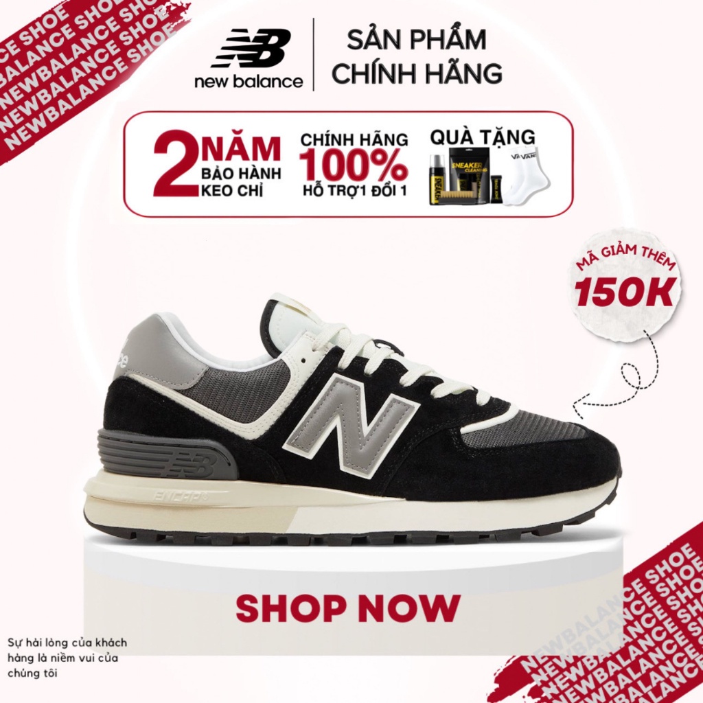 Newbalance 574 legacy รองเท้าผ้าใบ สีดํา ของแท้ สําหรับผู้ชายและผู้หญิง