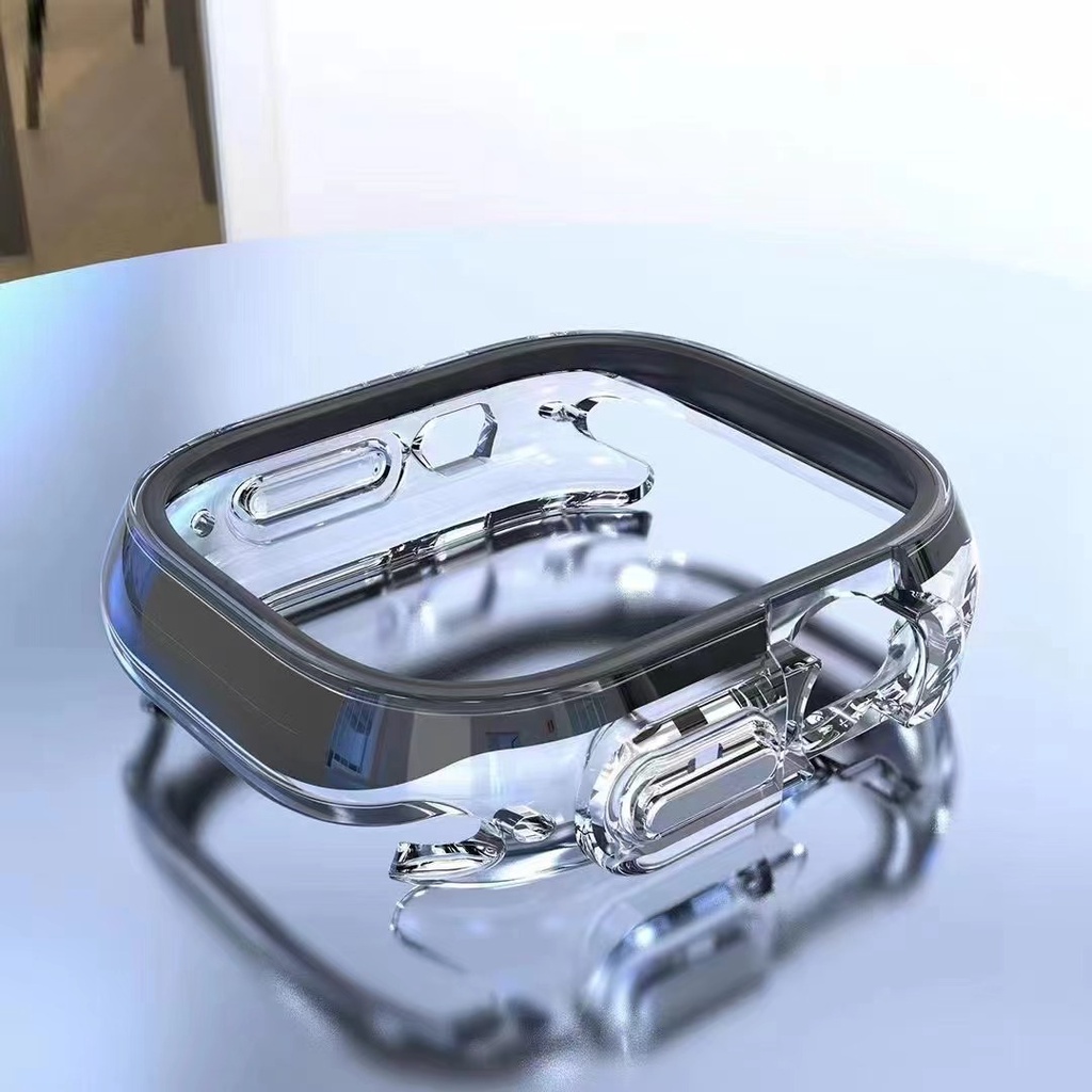 ใหม่ เคสนาฬิกาข้อมือ แบบแข็ง สีใส สําหรับ Apple Watch Case Ultra 2 1 (49 มม.) S9 Series 8 7 6 5 4 SE SE2 (41 มม. 45 มม. 44 มม.)