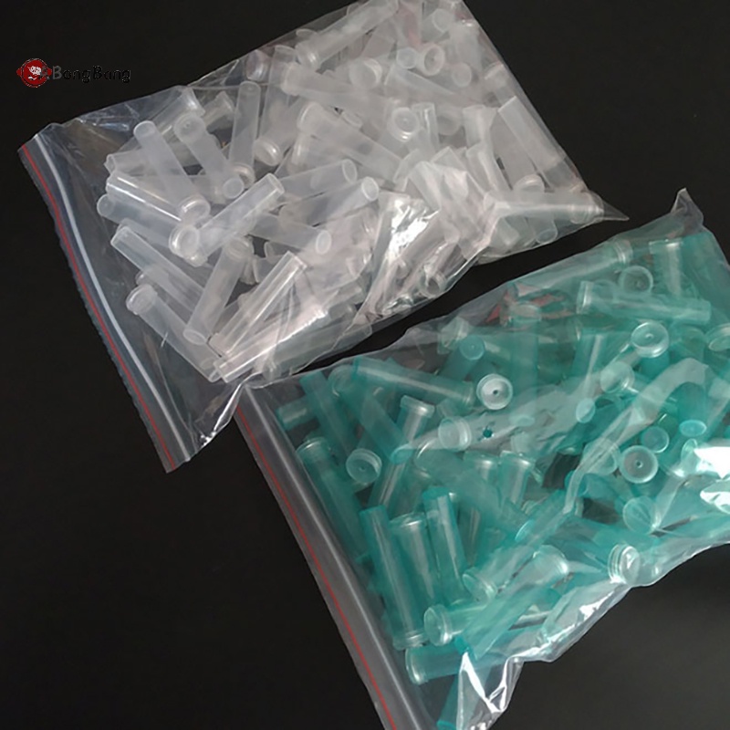 Abongbang หลอดพลาสติก ลายดอกไม้ พร้อมฝาปิด สําหรับใส่น้ําจืด 20 ชิ้น