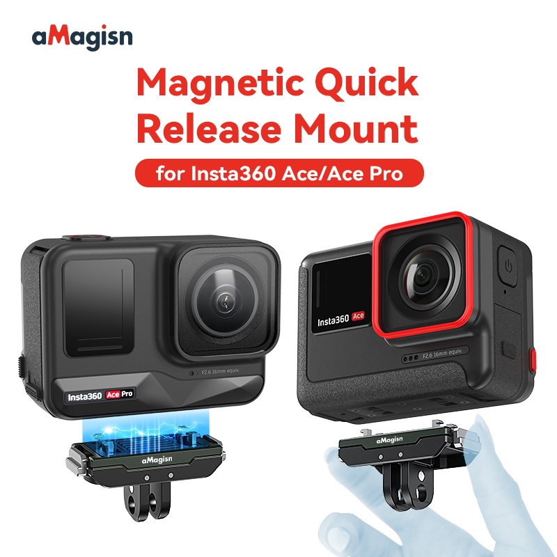 สําหรับ Insta360 Ace pro2/AcePro, Ace โลหะแม่เหล็ก Quick Release Action กล้องอุปกรณ์เสริม